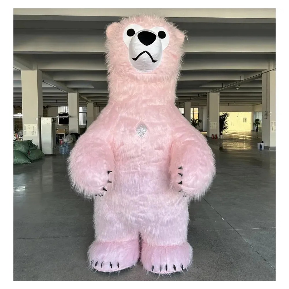 Costumes - Fantasia de Mascote de Urso Rosa