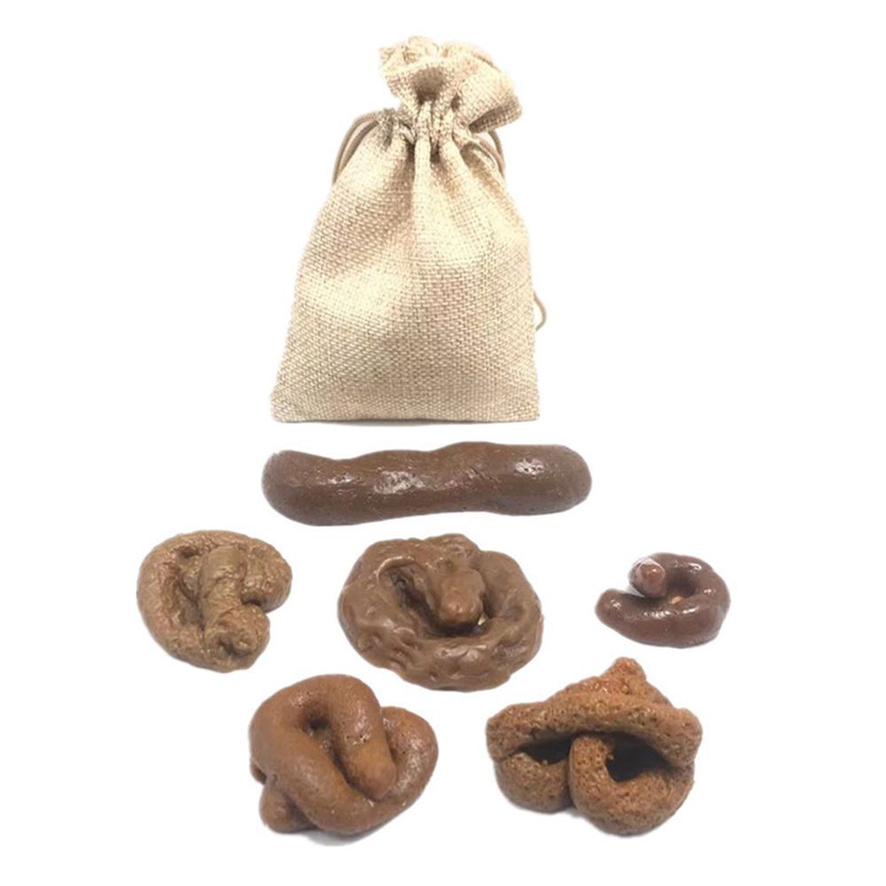 Fake Poop Gag Gift - 6 Peças de Cocô Falso Antiestresse,