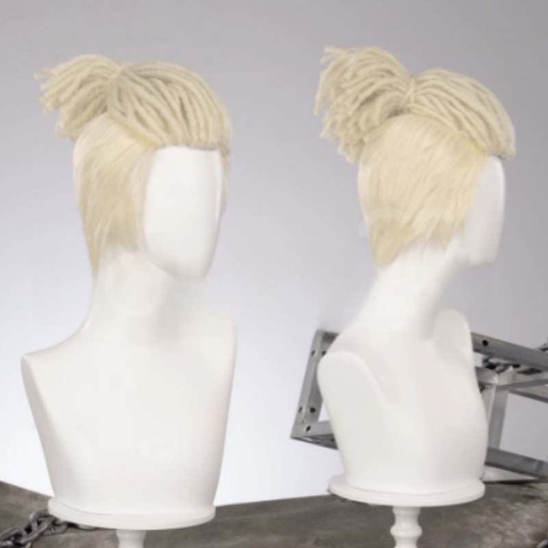 Anime Cosplay Wig Heat Resistant - Peruca de Cosplay Arcane Ekko com