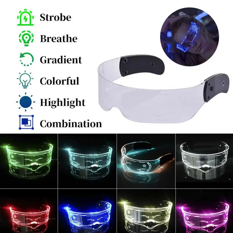 Óculos de LED Luminosos de Set - Glow In The Dark Party Glasses avaliação e preço