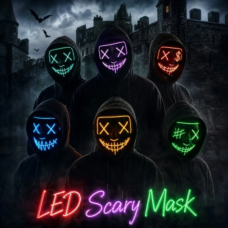 Máscara de Purge LED Luminosa  - Led Purge Mask Halloween avaliação e preço