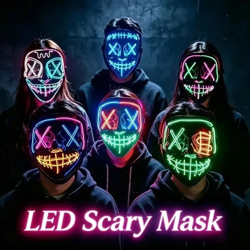 Máscara de Purge LED Luminosa  - Led Purge Mask Halloween avaliação e preço