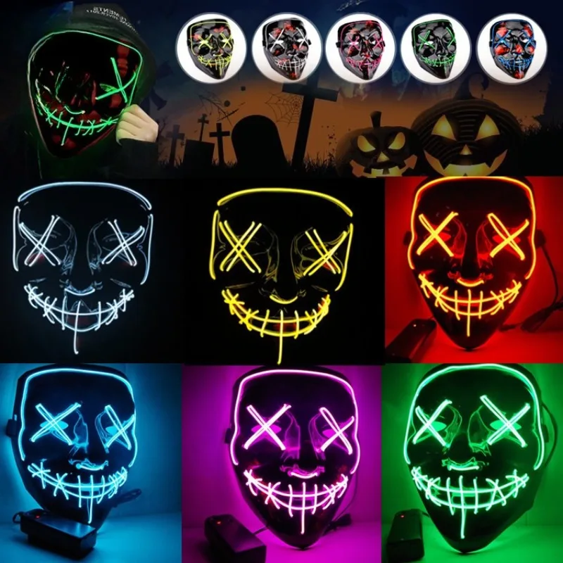 Máscara de Purge LED Luminosa  - Led Purge Mask Halloween avaliação e preço