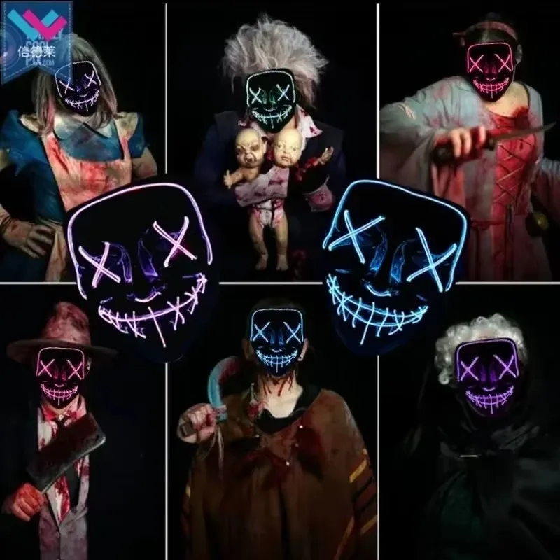 Máscara de Purge LED Luminosa  - Led Purge Mask Halloween avaliação e preço